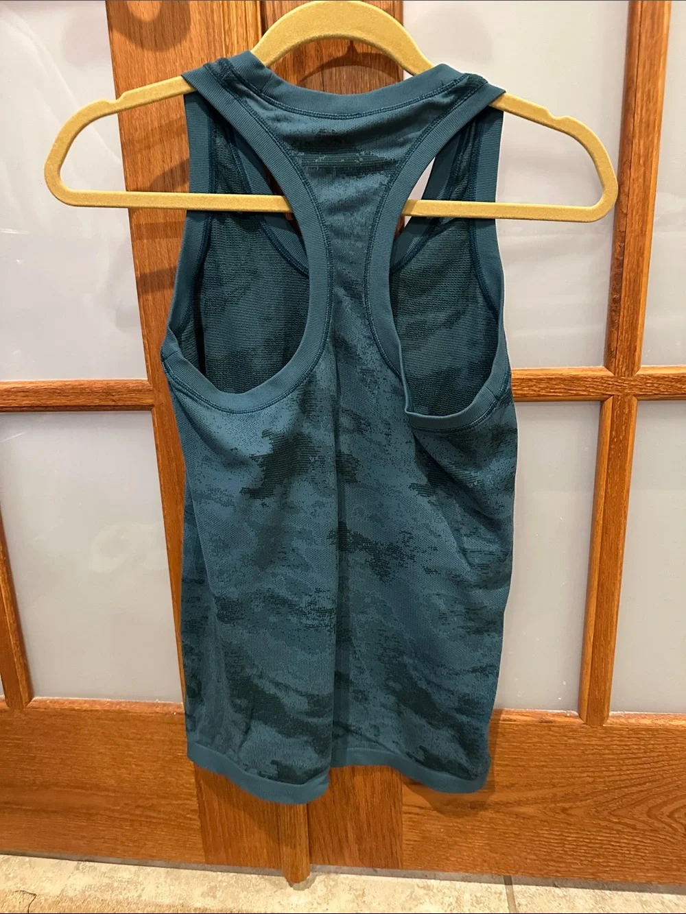 Athleta Dark Teal Camouflage Racerback Tank - Picture 3 of 5